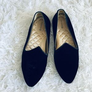 Birdies Black Velvet The Heron Slip On Loafers